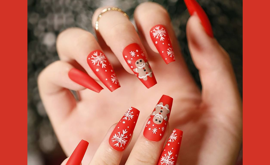 Acrylic:um66km109vq= christmas nails