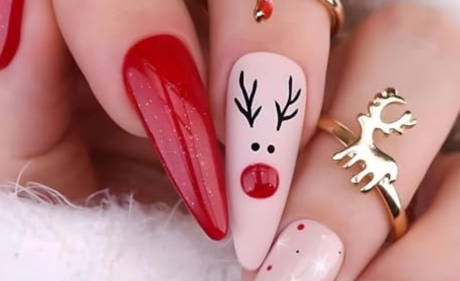 Acrylic:um66km109vq= christmas nails